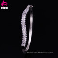 White Gold Cubic Zircon Charm Jewelry Bangles for Youth Girls